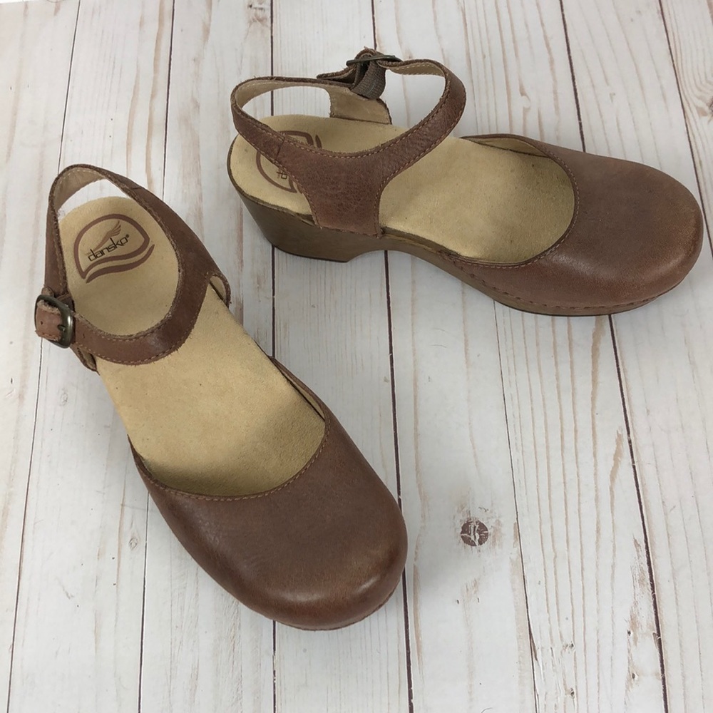 Dansko Brown Leather Mules